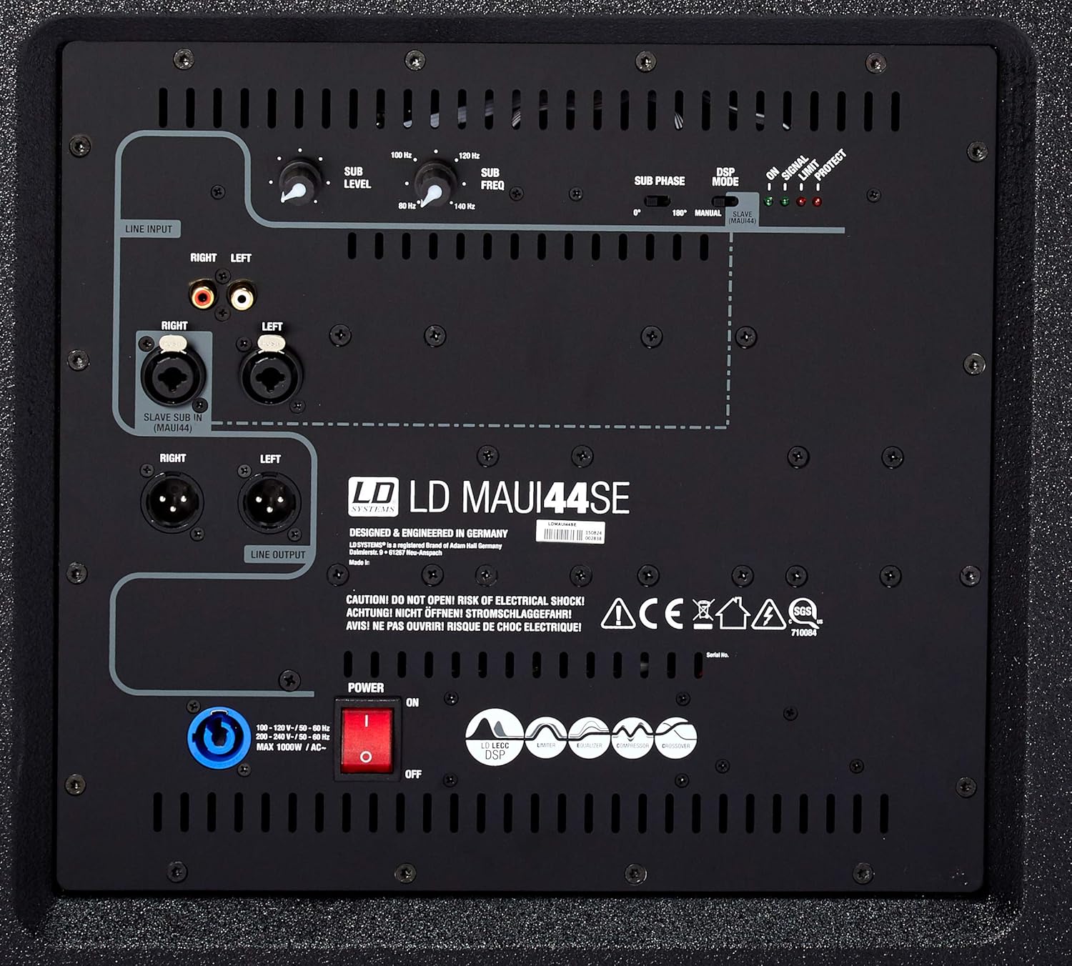 LD Systems MAUI 44 SUB EXTENSION Channel PA System, Black