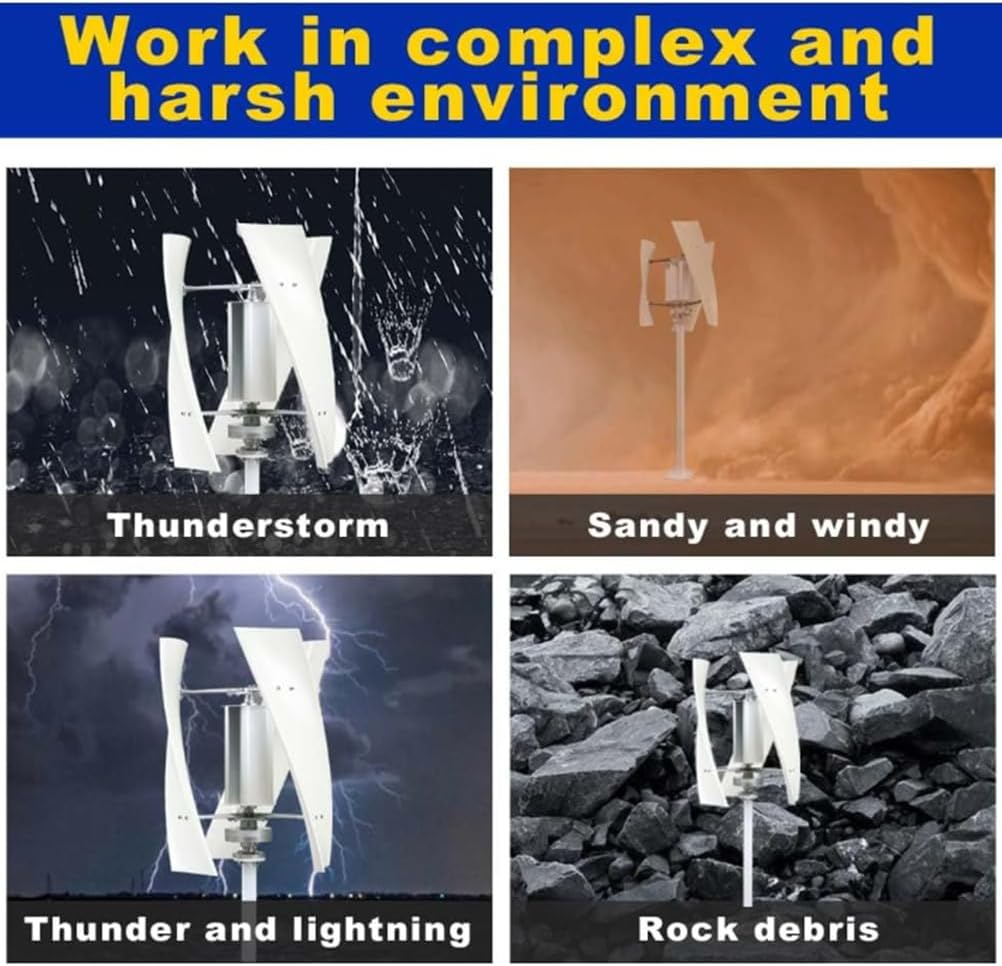 220V,BAOJUHUIKANG 1000W-5000W Vertical Wind Turbine Generator Kit 12V-220V Renewable Energy Solution for Efficient Electricity Production 48V