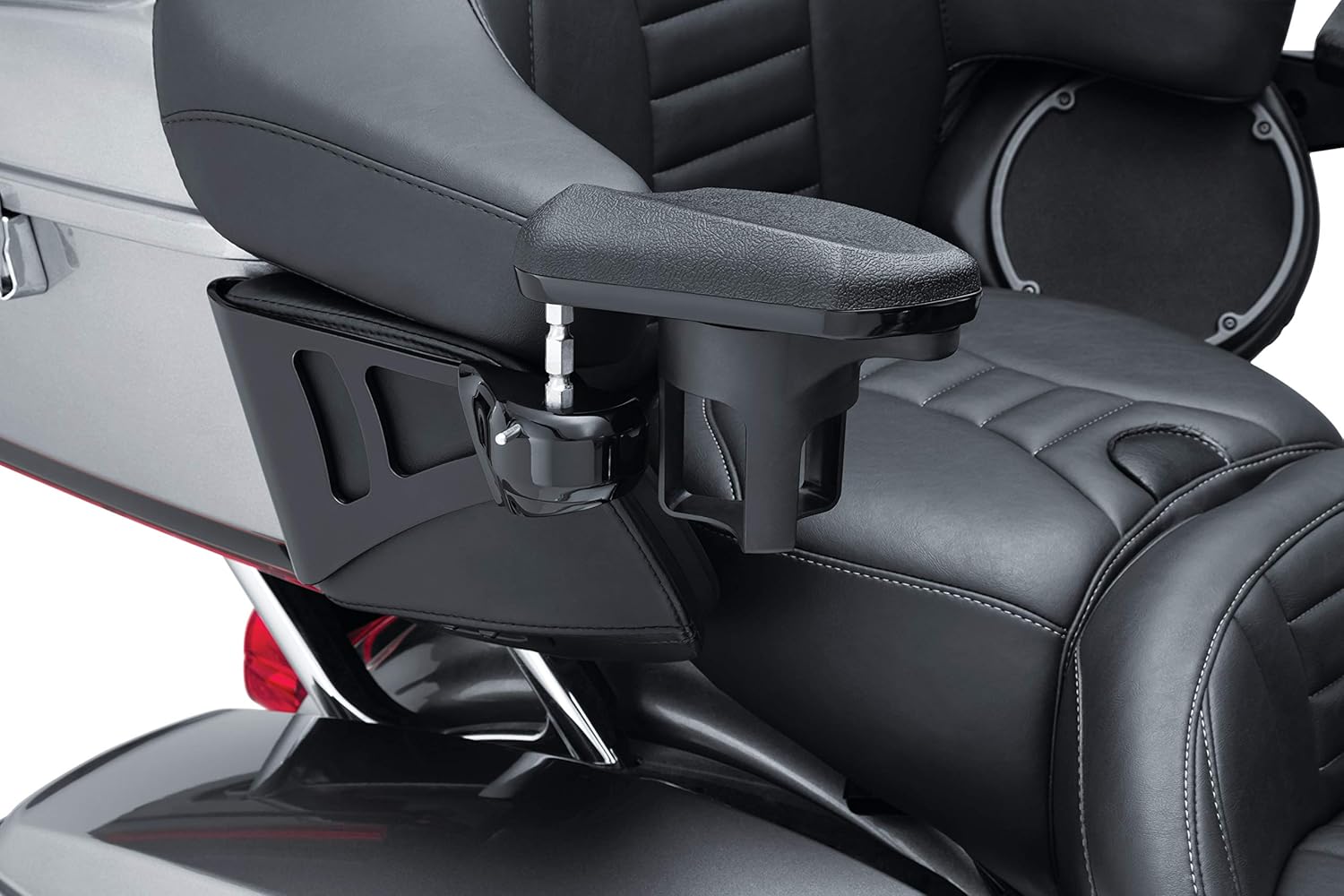 Kuryakyn 8700 Motorcycle Accessory: Passenger Armest for 2014-20 Harley-Davidson Touring and Tri Glide, Gloss Black, 1 Pair