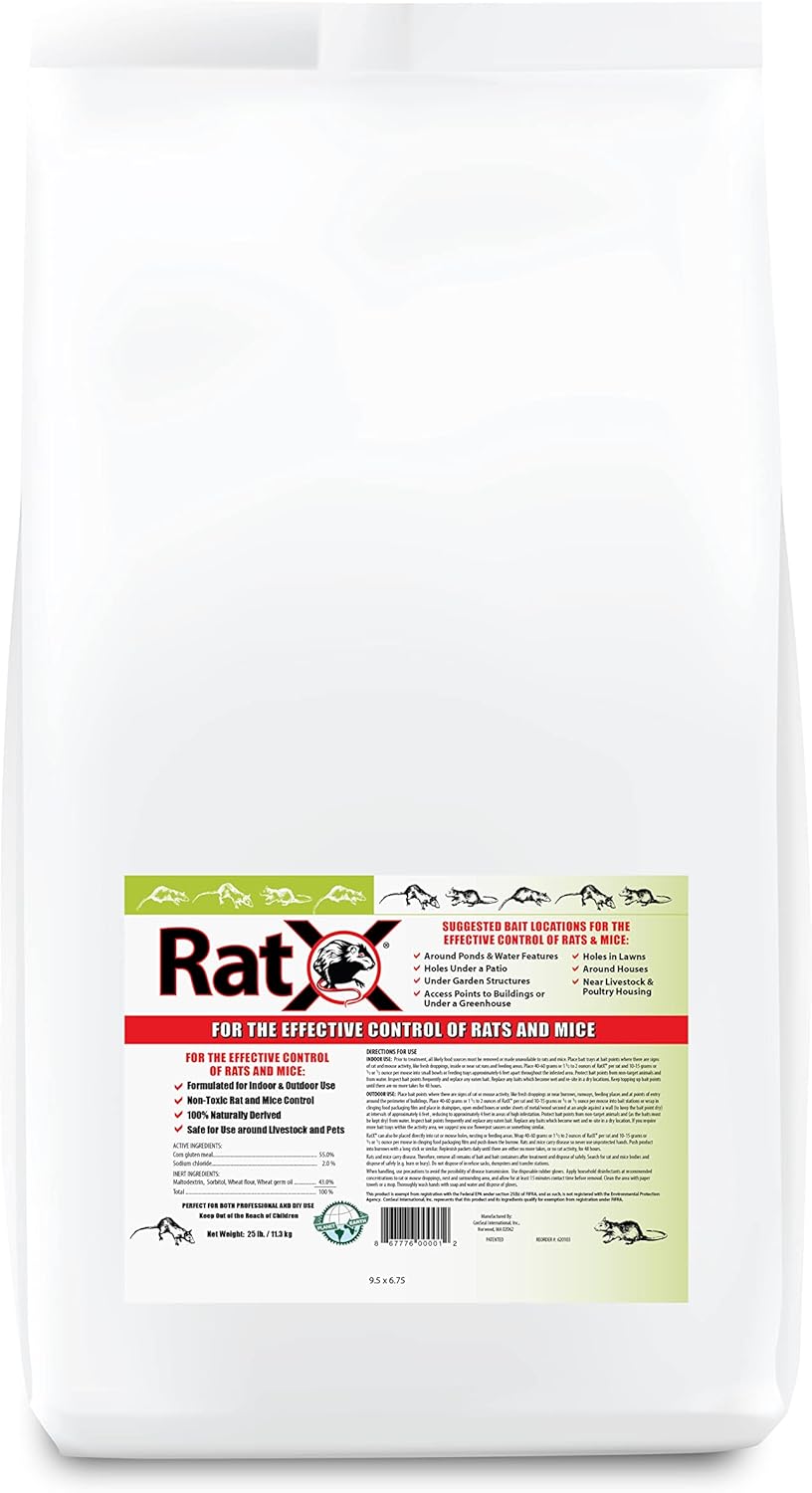 EcoClear Products 620103, RatX All-Natural Non-Toxic Humane Rat Mice, 25 lb. Bag