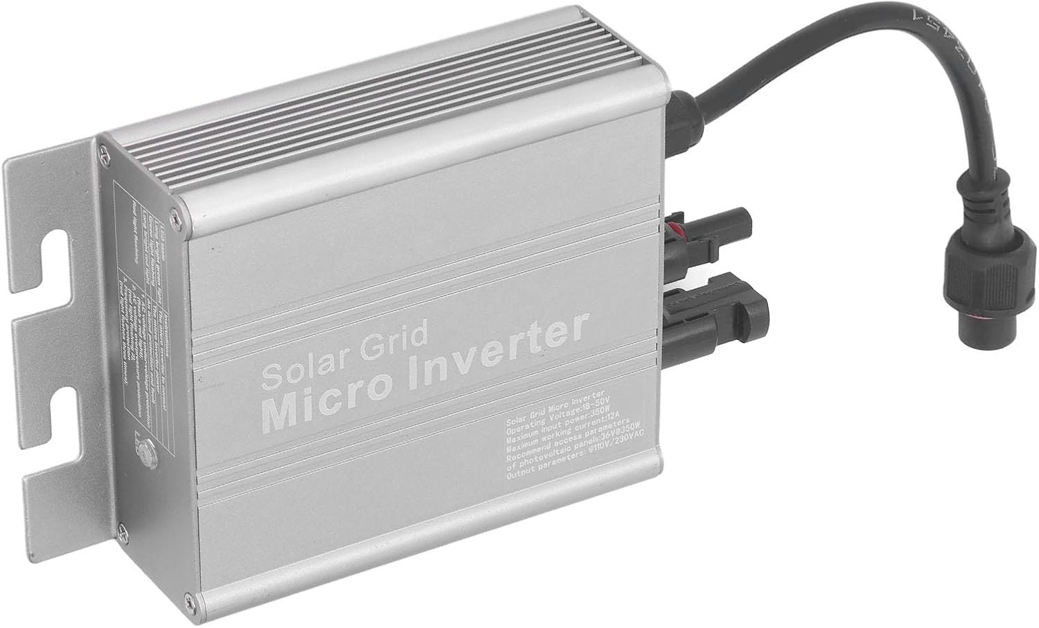 Grid Tied Inverter, Solar Powered Grid Tie Micro Inverter 120V 230VAC MPPT High Conversion Rate for Home Appliances (350W)