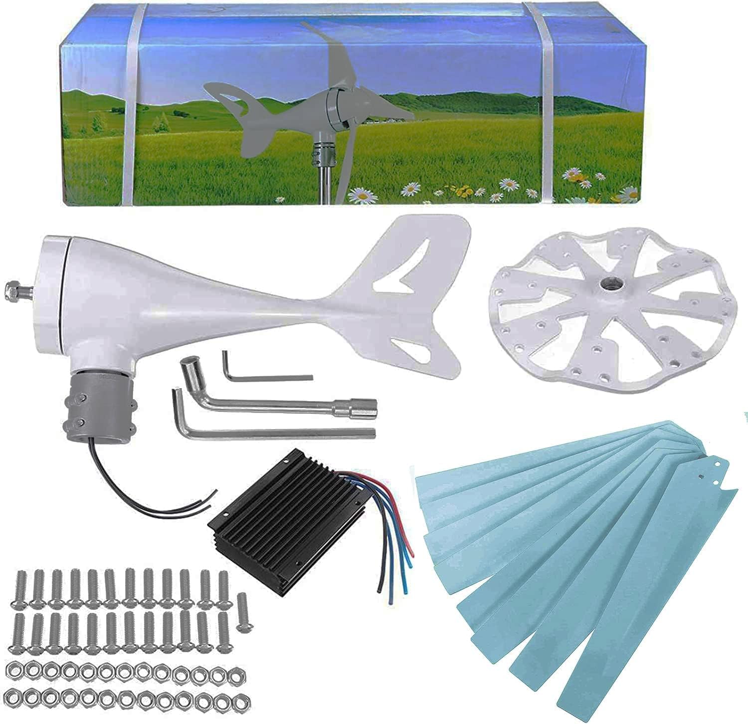 LiuSj JUnSt 12000W Wind Turbines Generator, Wind Power Electricity Generator with Controller Use for Home Solar Streetlight