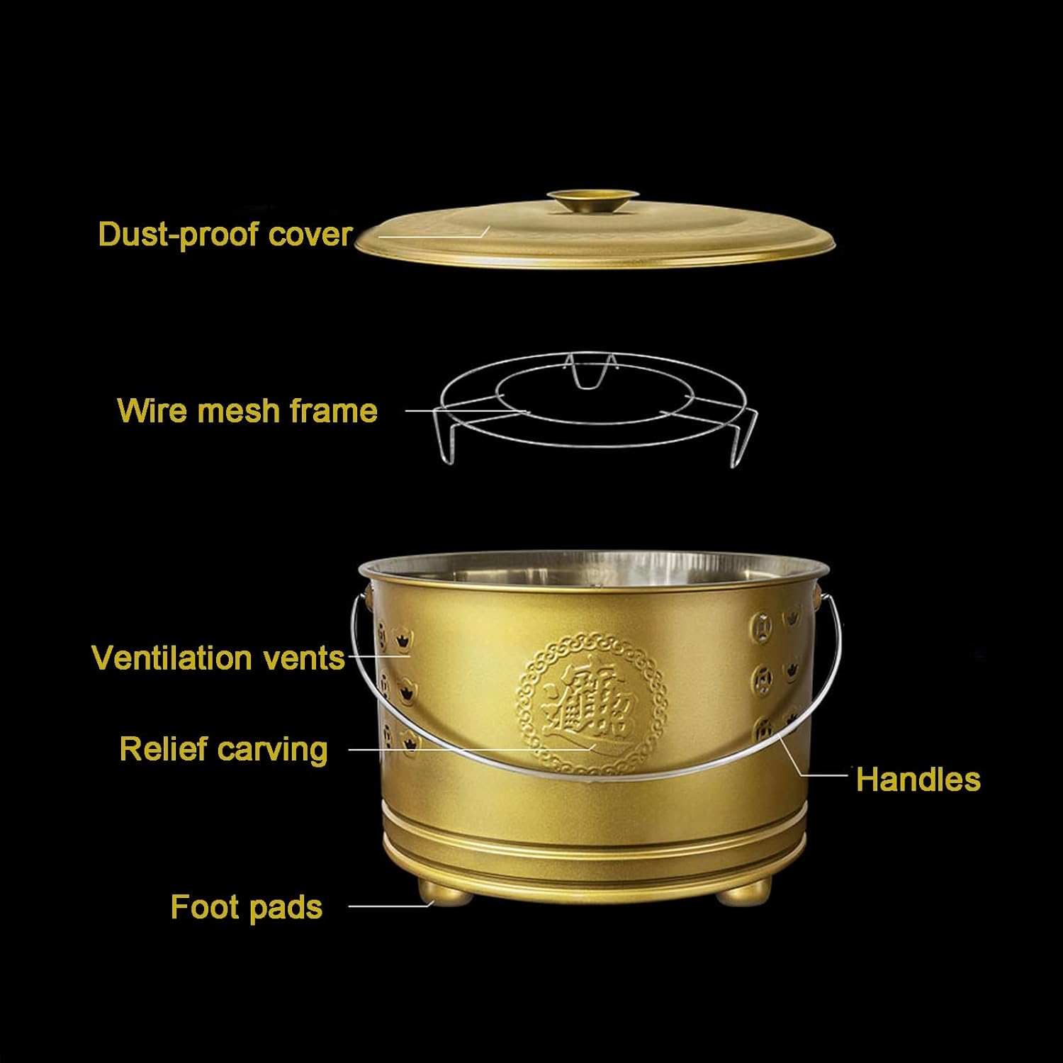 Burn Barrels for Outside for Burning Trash, Outdoor Fire Pit, Table Top Fire Pit, Handle Burn Can for Paper Waste Incinerator Barrel for Yard Patio(Red,42cm/16in)