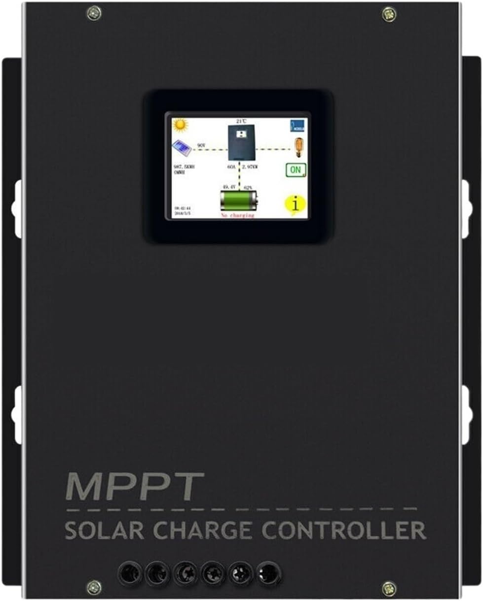 Solar Charge Controller, MPPT Solar Charge Controller 80A 12V/24V/48V Battery Charger Regulator Off Grid DC Generator Solar System Manual(12V)
