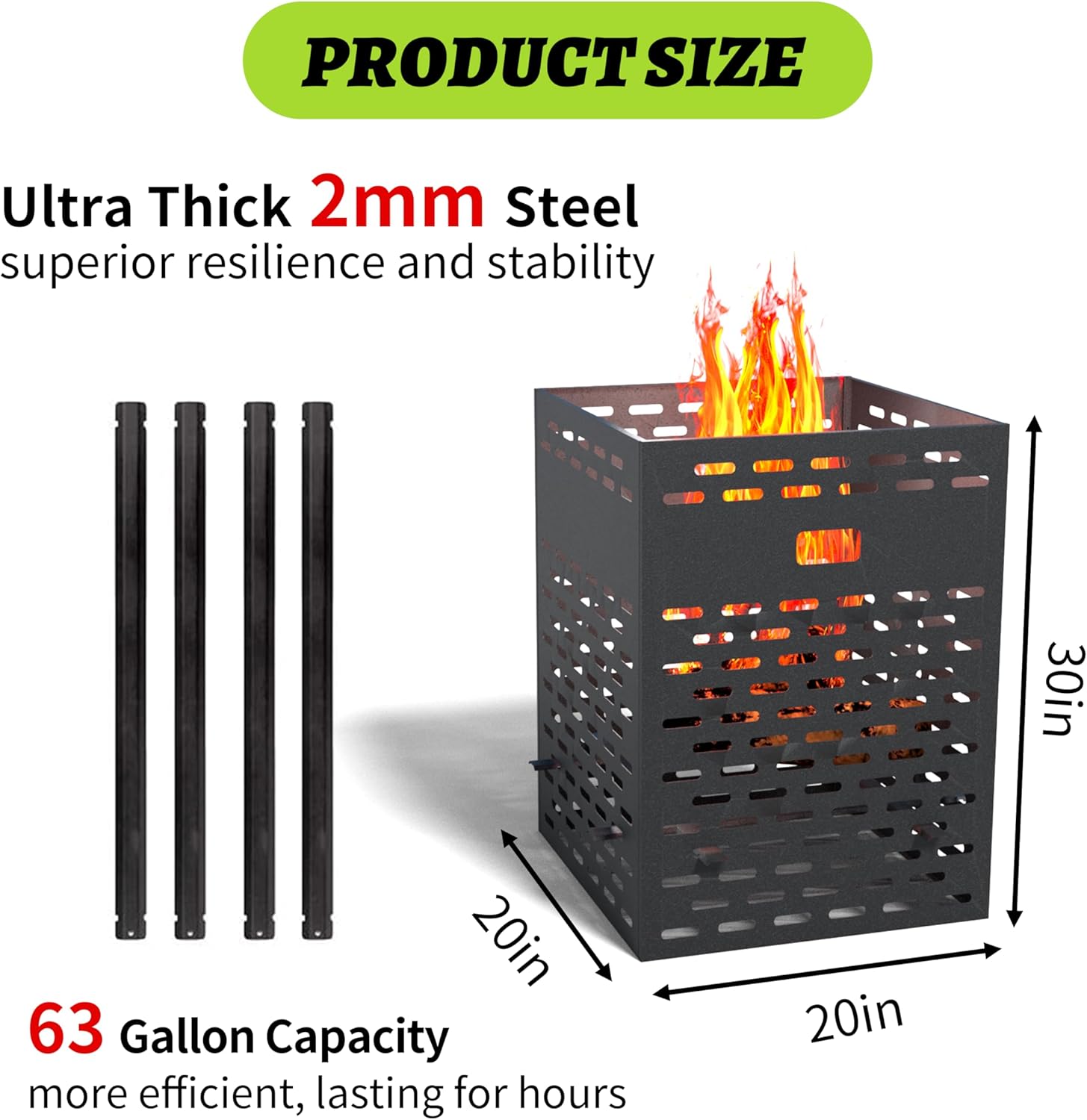 63 Gallon Burn Barrel, 30