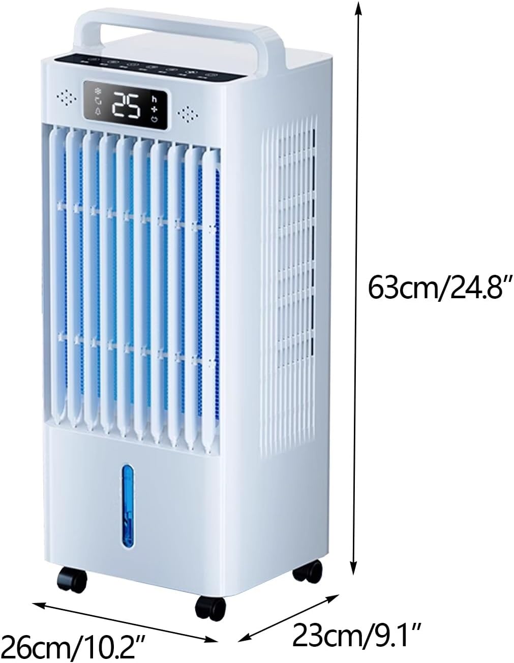 Standing Air Conditioner with Wheels 6-Speed Quiet Operation Portable Air Conditioners for Small Rooms 10L Large Water Tank for Room Garage Patio