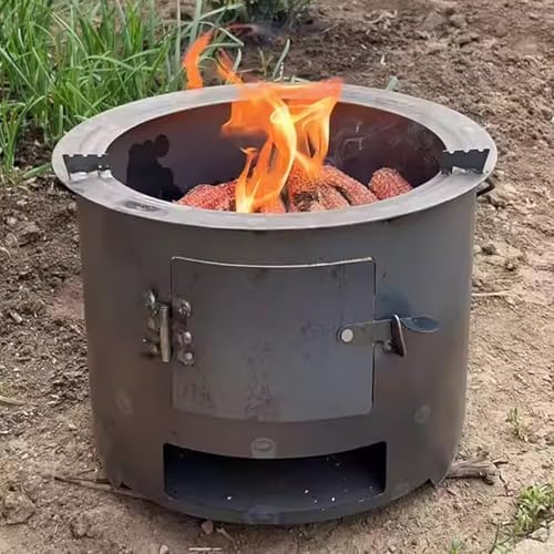 Portable Outdoor Camping Stove - Multifunctional Wood Burning Fire Pit for BBQ, Cooking, Heating & Versatile Outdoor Activities (Large Size)