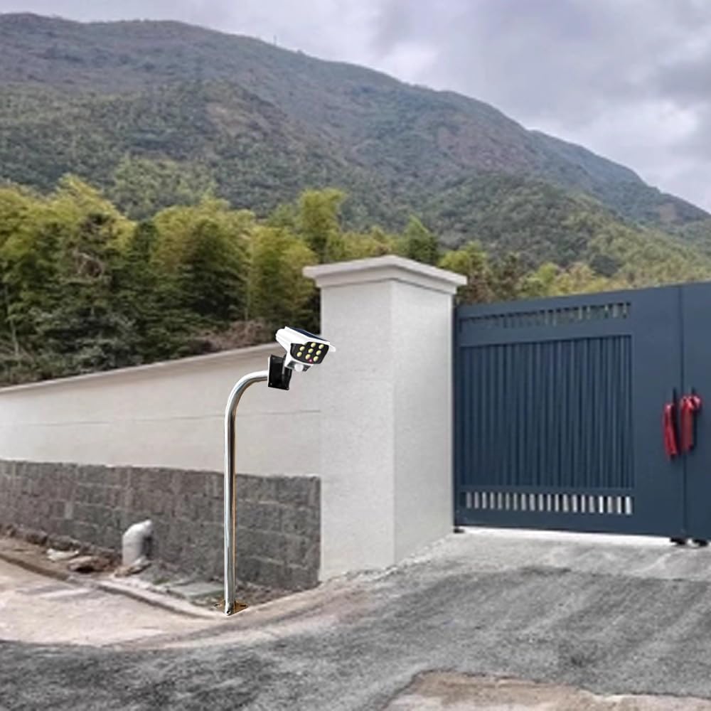 Gooseneck Keypad Stand，Heavy Duty Stainless Steel Universal Access Control Mounting Post Keypads，42” Height， 4.1” x 4.1”， 5” x 5” Universal mounting Plates， Other Access Control Accessories