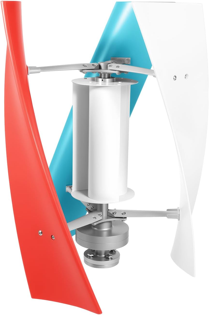 Bepritm 400W Wind Turbine Generator Kit, 3 Blades Wind Power Generator 12V Vertical Axis Wind Turbine Generator Kit with Controller, Ultra-Quiet Design for Home, Boats, Street Lighting