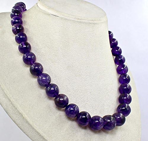 14mm-20 mm natural amethyst round beads necklace