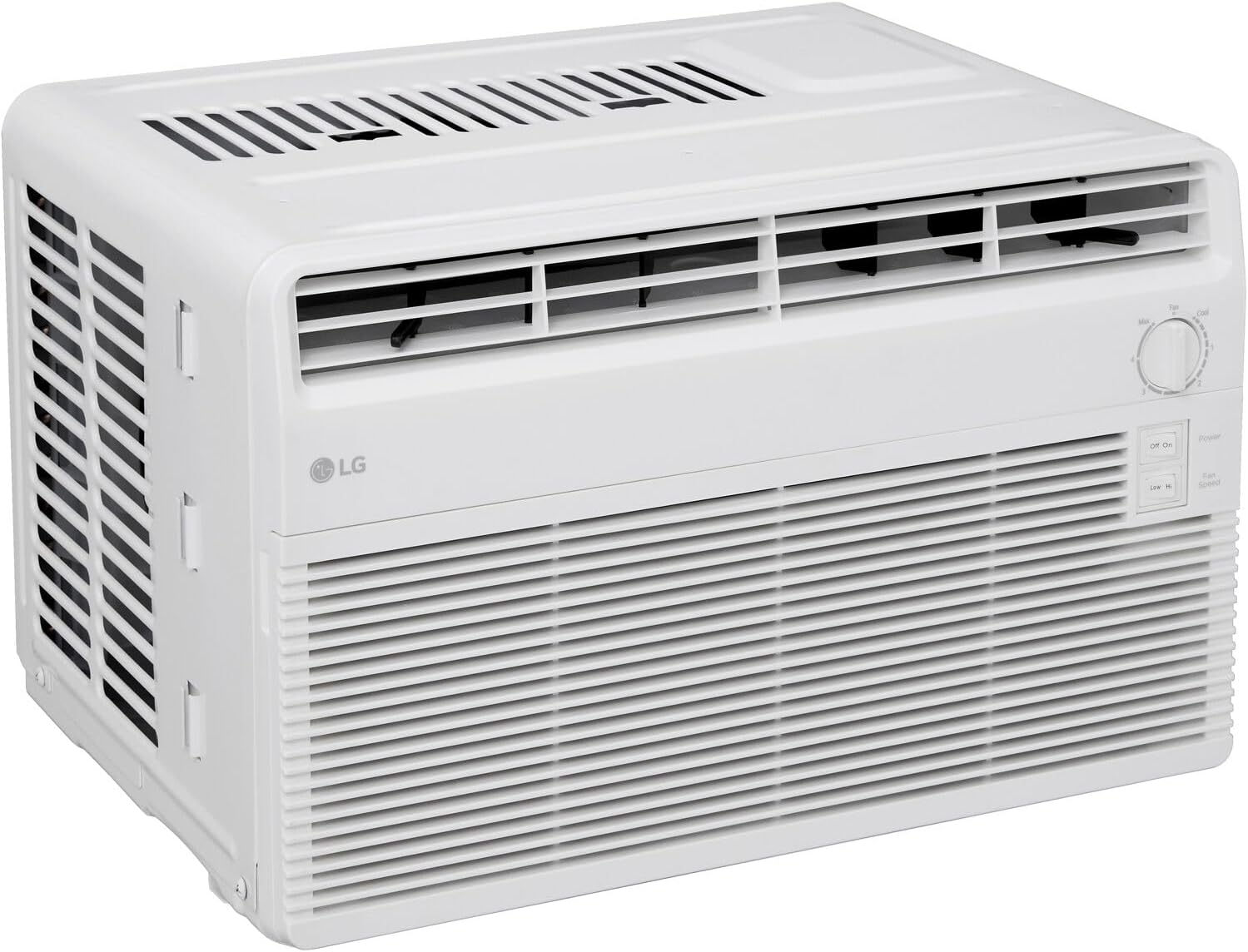 LG 5,000 BTU Window Air Conditioner, Cools 150 Sq.Ft. (10' x 15' Room Size), Quiet Operation, 2 Cooling & Fan Speeds, 2-Way Air Deflection, Washable Filter, 115V