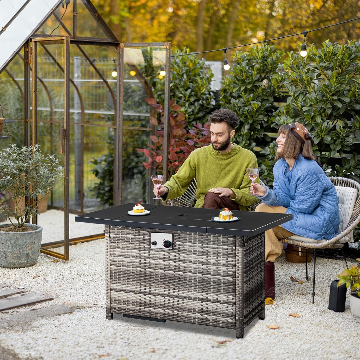 Outvita Fire Pit Table, 43