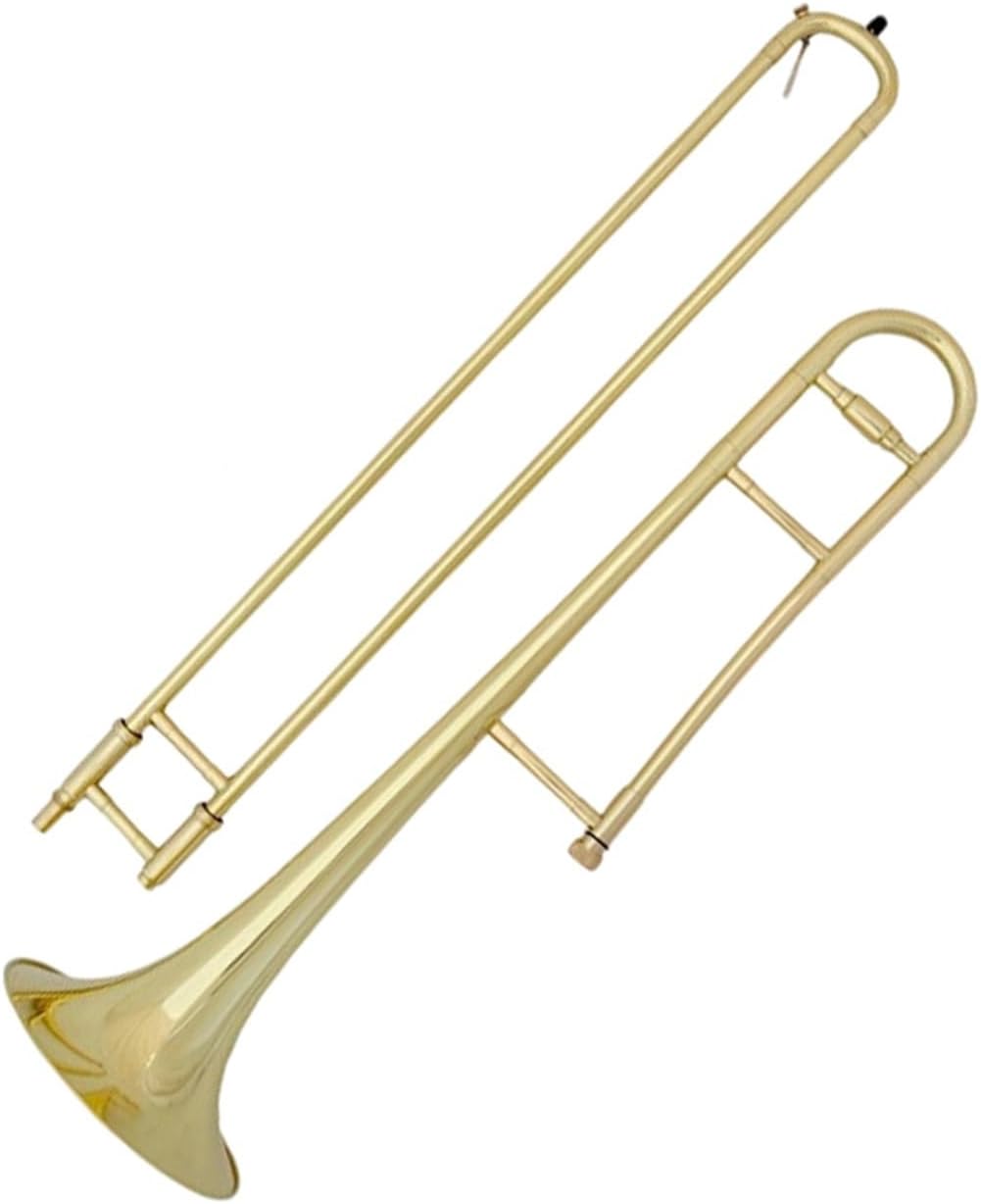 Adult Trombone Instrument Alto B Flat Trombone Lacquered Gold Playing Practice Instrument