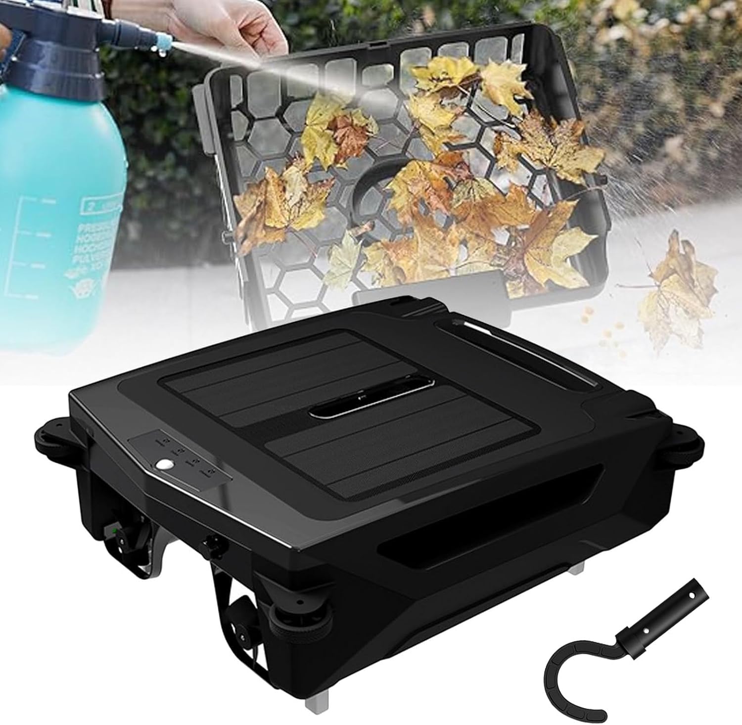 Solar-Powered Pool Cleaner Robot | 18H Solar Runtime + 6H Rechargeable | Smart Obstacle Avoidance | Auto-Start | Self-Check Alerts | Suitable for Inground/Above Ground Pools