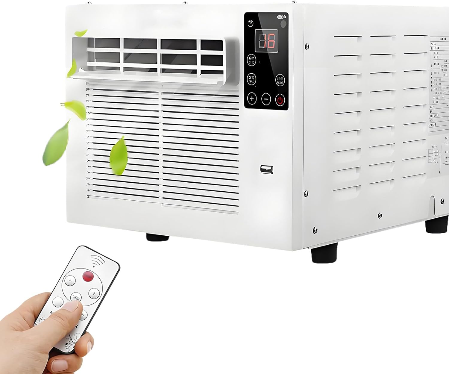 Air Conditioning Unit Portable Quiet Dehumidifier Air Conditioner Small Air Cooler Fan Unit with Remote Control 1-12h timer & LED Light Dormitory Mosquito Net Air Conditi