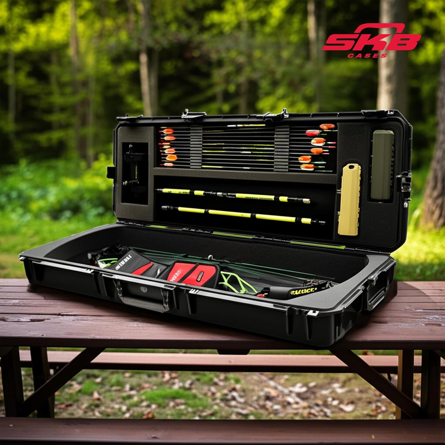 SKB Cases 2SKB-4009 Hard Exterior ATA 300 Category 1 Waterproof Short Double Rifle Transport Case
