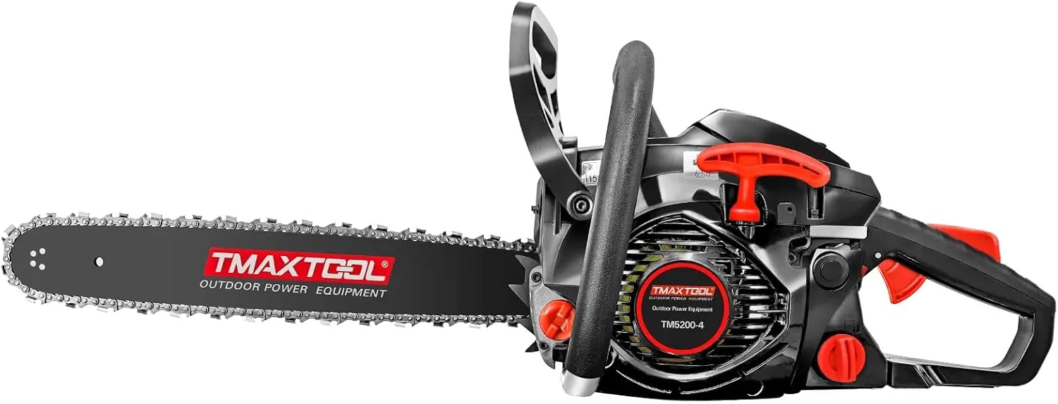 ZeHuoGe 62cc Powerful 20 inch Gas Chainsaw with 2 Stroke - Perfect for Pruning, Limbing, and Sawmill Operations (Black)
