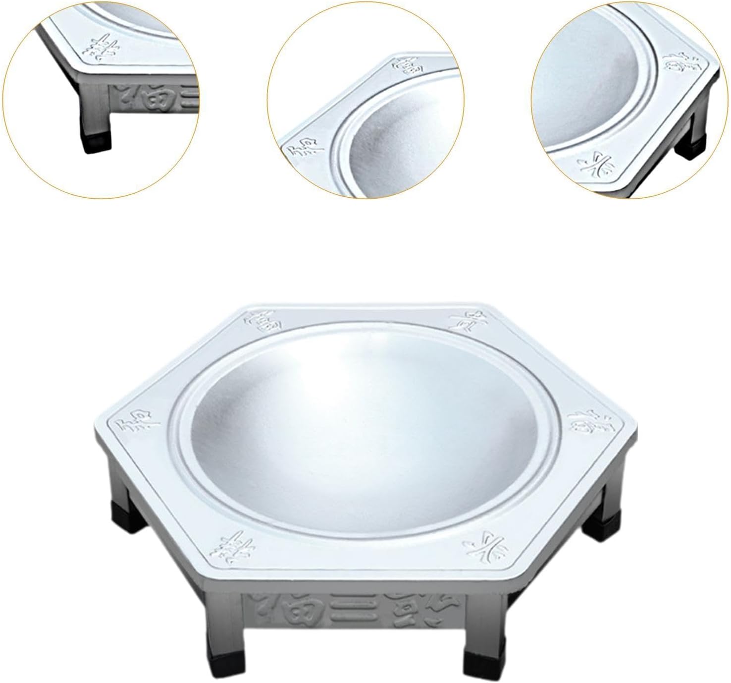 Fire Pit for Outside Stainless Steel Multipurpose Sturdy Compact Firewood Brazier for Garden Picnic Yard Backpacking Backyard, Hexagon Thick