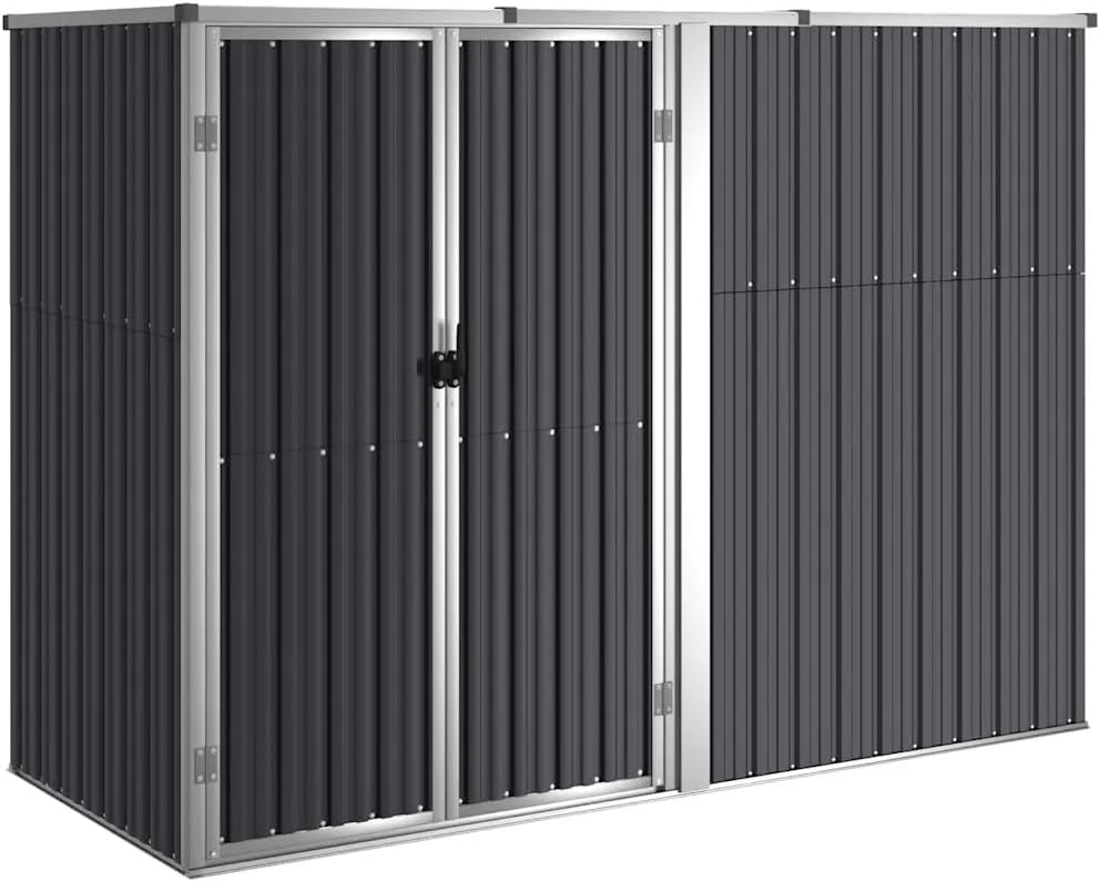 Outdoor Storage Shed, Metal Tool Shed Galvanized Steel Storage Shed for Backyard Garden Patio Lawn