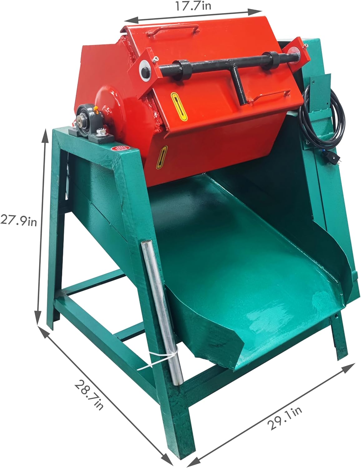 TECHTONGDA Vibration Grinder Polisher Electric Drum Polishing Machine Deburring Chamfering Machine Polyurethane Inner Liner 60L 110V 750W