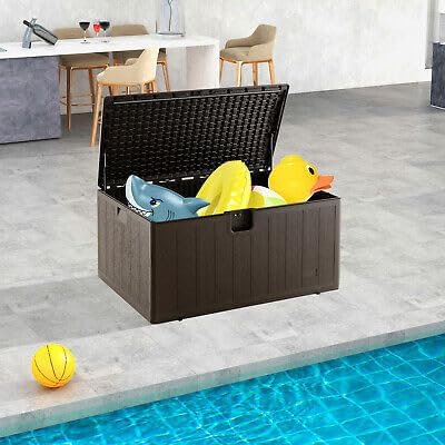 TM Replacement for/Fits 130 Gallon Water-Proof Deck Box Patio Resin Storage Container for Cushions Brown Size : 50