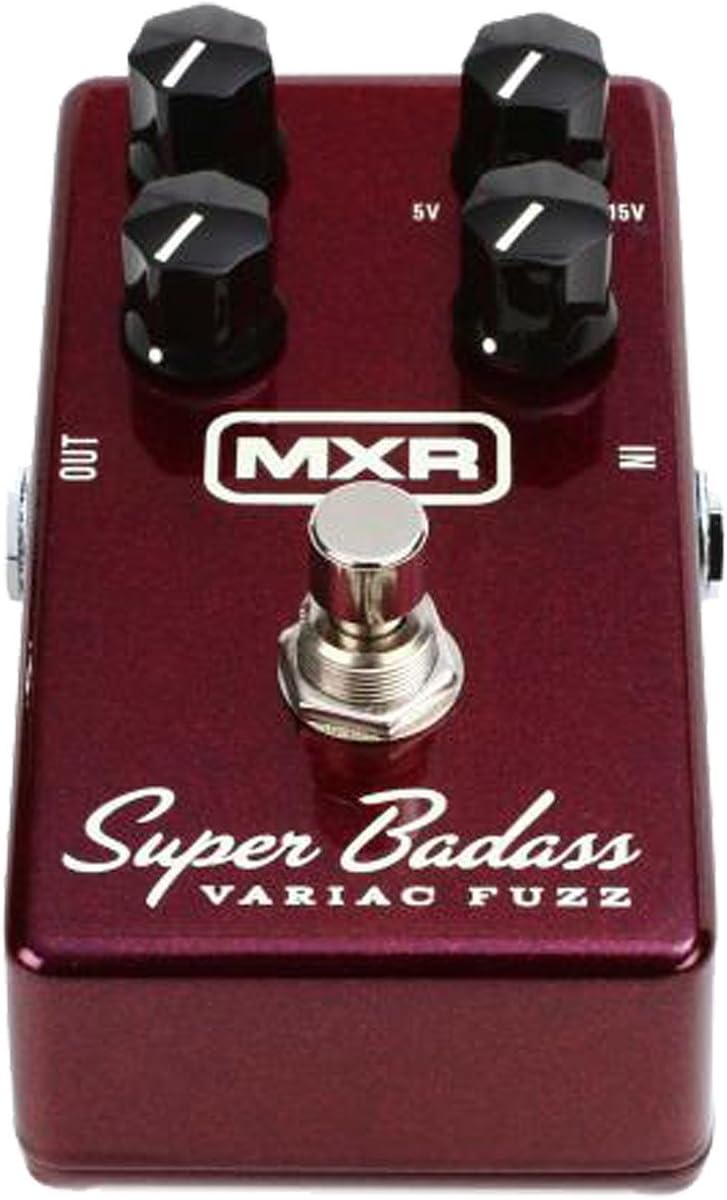 MXR M236 Super Badass Variac Fuzz Distortion Effects Pedal BUNDLE w/ 2 Patch Cables and Dunlop PVP101 Pick Pack