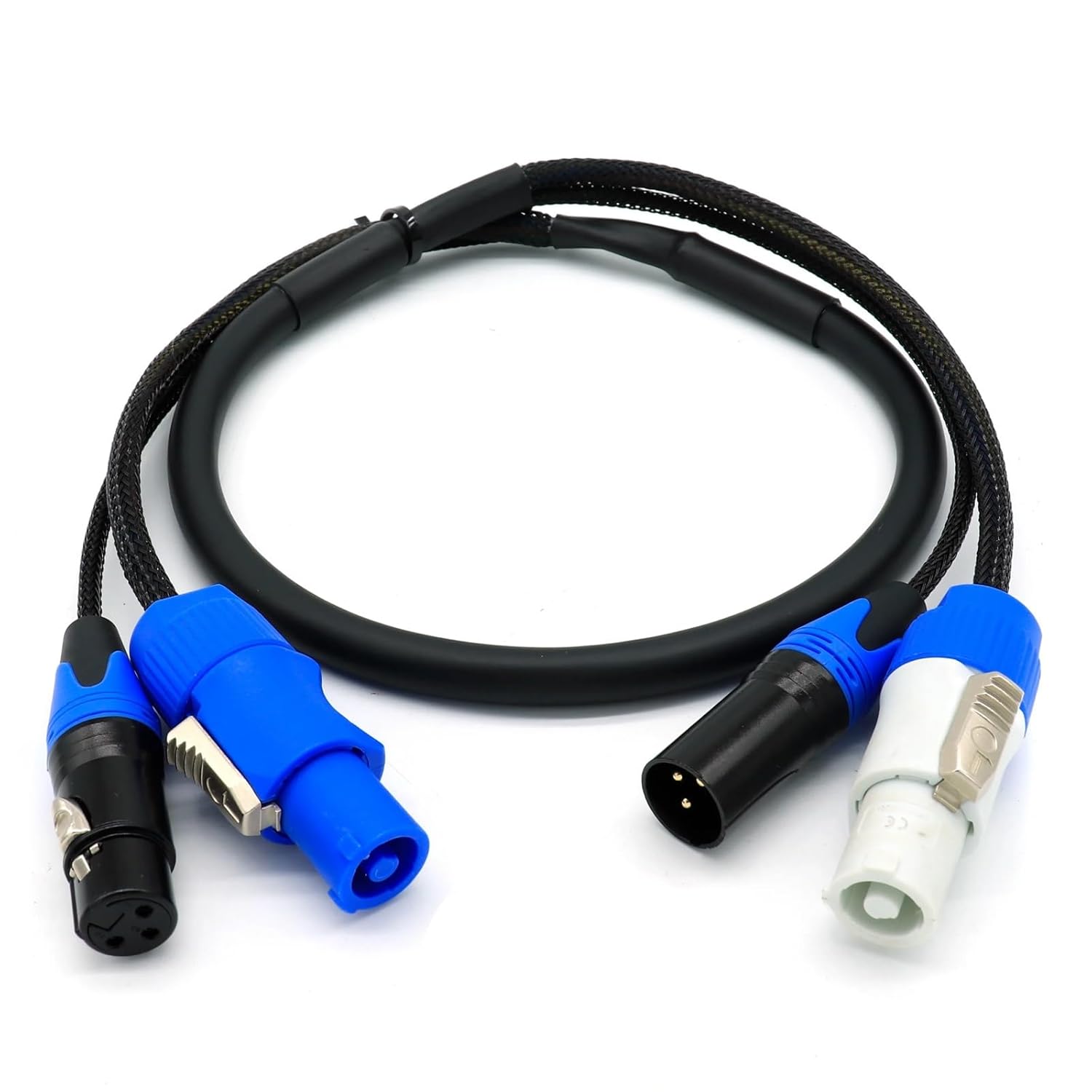3-pin XLR Combo Cable 1m 2m 3m 5m Power con DMX Cable for Stage Lighting Led Screen(5 Meters)