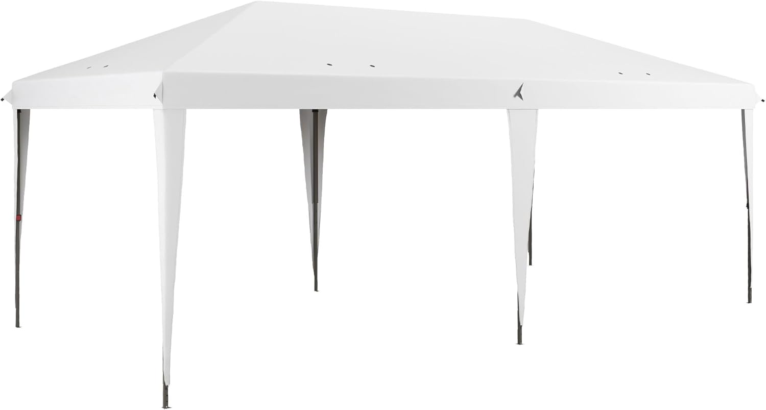 10' x 19.2' Pop Up Canopy Tent, Heavy Duty Tent for Parties, Outdoor Instant Gazebo Sun Shade Shelter with Carry Bag for Catering, Events, Wedding, Backyard BBQ, White