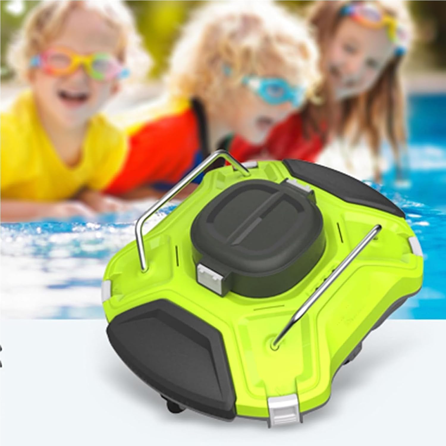 Cordless Robotic Pool Cleaner, Cordless Robotic Pool Cleaner, Smart Robot Cleaner, Automatic Pool Vacuum Cleaner, 120 Minute Run Time for Inground Pools up to 860 Feet Long