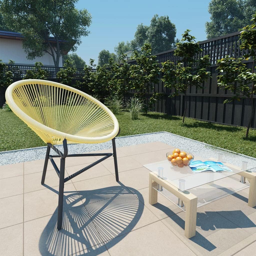 Patio Acapulco Chair Poly Rattan Beige,Versatile Acapulco Lounge Chair: Comfort and Style for Your Indoor or Outdoor Space
