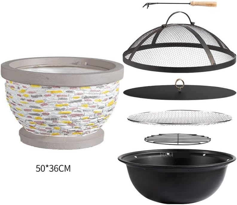 Outdoor Fireplaces Fire Pit for Outdoor Heaters Charcoal Brazier Round Household Stove Courtyard Heating Braziers Fire Pits