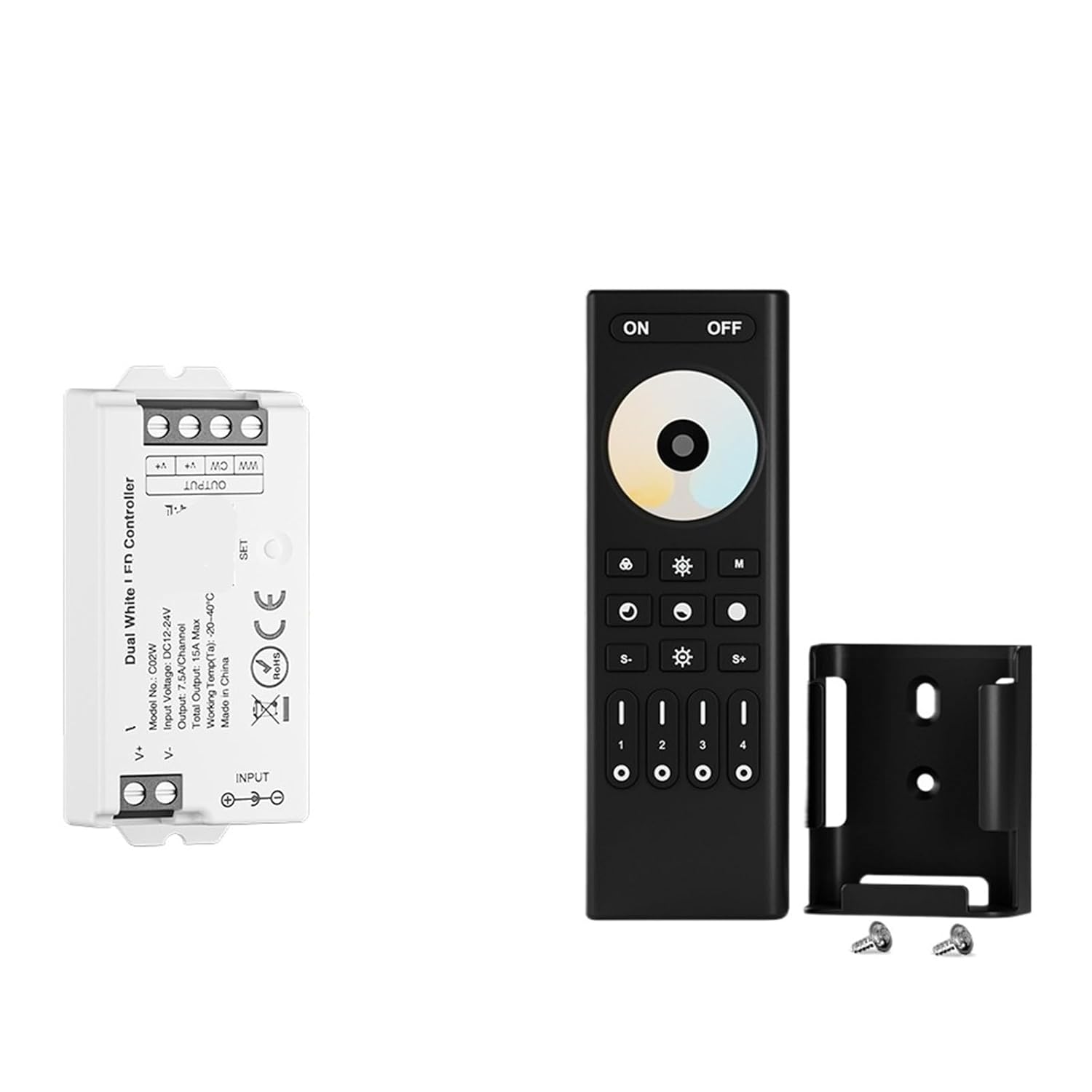 LED Controller Kit CCT RGB RGBW Dimmer LED Light Strip DC12V 24V(4xC02W 3pin CCT)