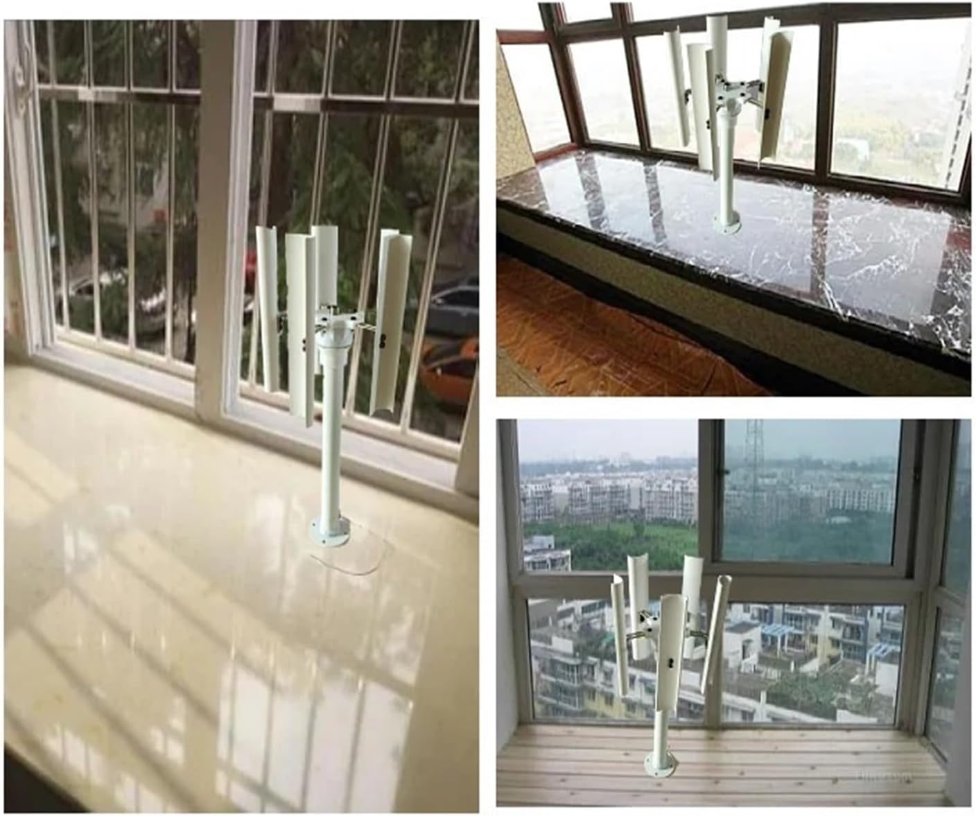 Wind Power DIY Kit DIY Vertical Five-Blade Wind Turbine Model Three-Phase Permanent Magnet Brushless Power Generation Low Speed Windmill Learn About Renewable Energy & Power