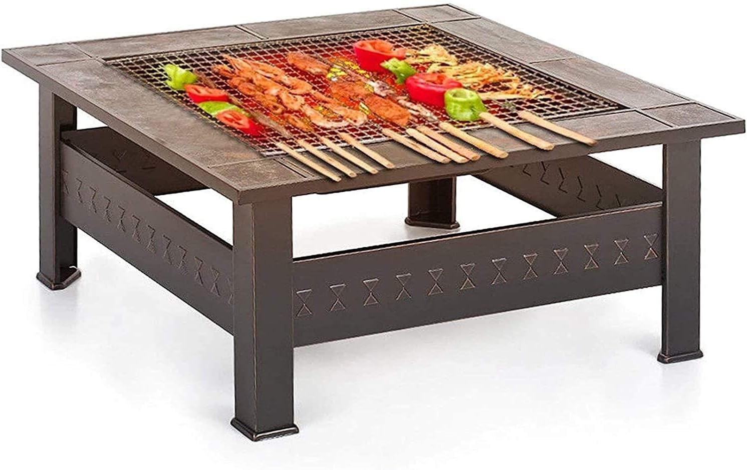 Fire Pits Outdoor Wood Burning 31 Inch Large Bonfire Wood Burning Patio &rd Firepit