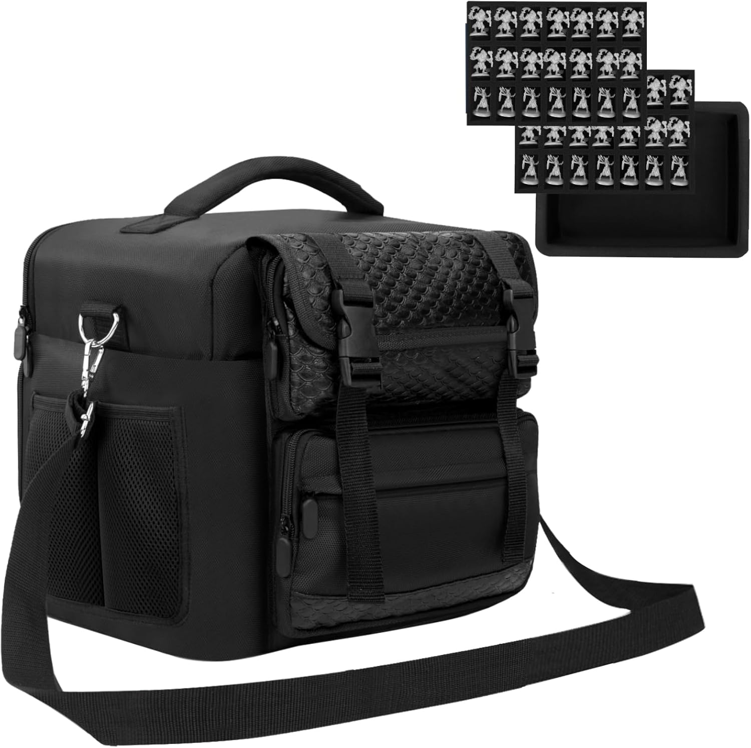 RPG Game Accessories Organizer Bag for D&D Game. Tabletop Game Storage Case for DND miniatures, DM's Guide, Player's Handbook,DM screen,Grid Mat,Dice,Token & More.