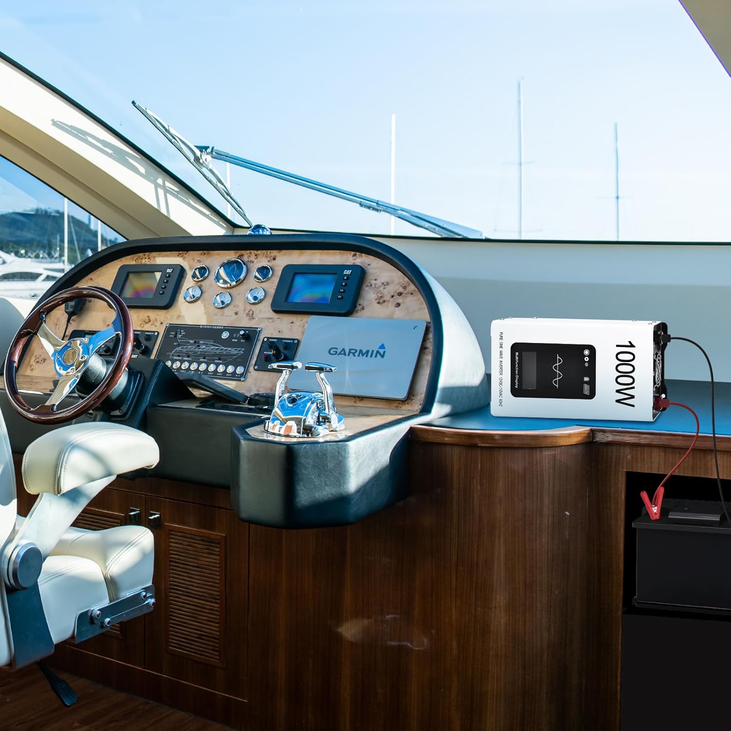 1000W Pure Sine Wave Inverter 12V DC to 120V AC Converter for Home, RV, Truck, Camping, Trailer, Support Li, AGM, SLD, Gel, FLD Batteries