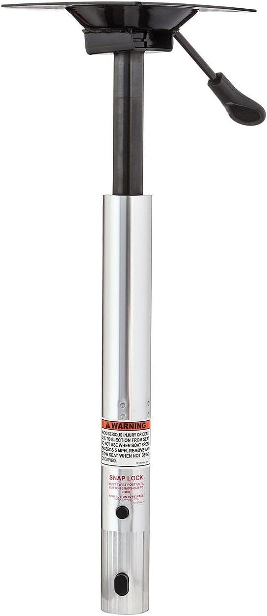 Attwood SP-39004 1.77 Series Adjustable Aluminum Snap-Lock Seat Pedestal,16-20