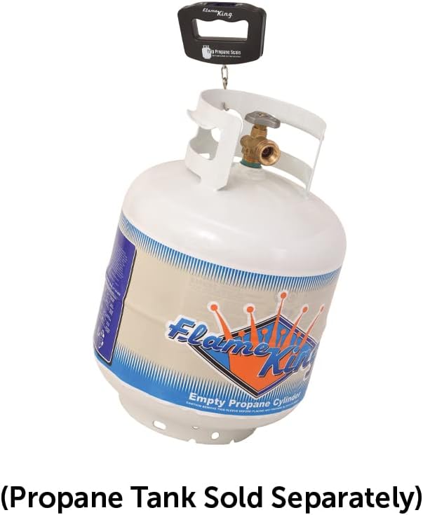 Flame King Smokeless Portable Propane Fire Pit Bowl, 19 inches, 58K BTU with Propane Grip Scale, Self Igniter, Cover, & Carry Straps for RV, Camping, & Outdoor Living