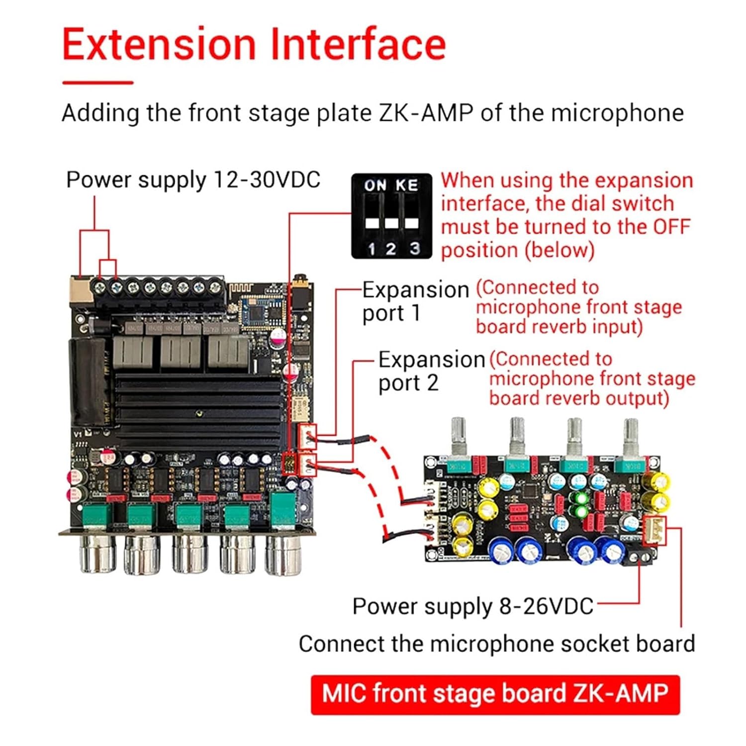 ZK-APTX1 Digital Power Amplifier Board QCC3034 TPA3221 2.1 Channels Subwoofer Sound Amplifier Module Audio AMP(with Wire)