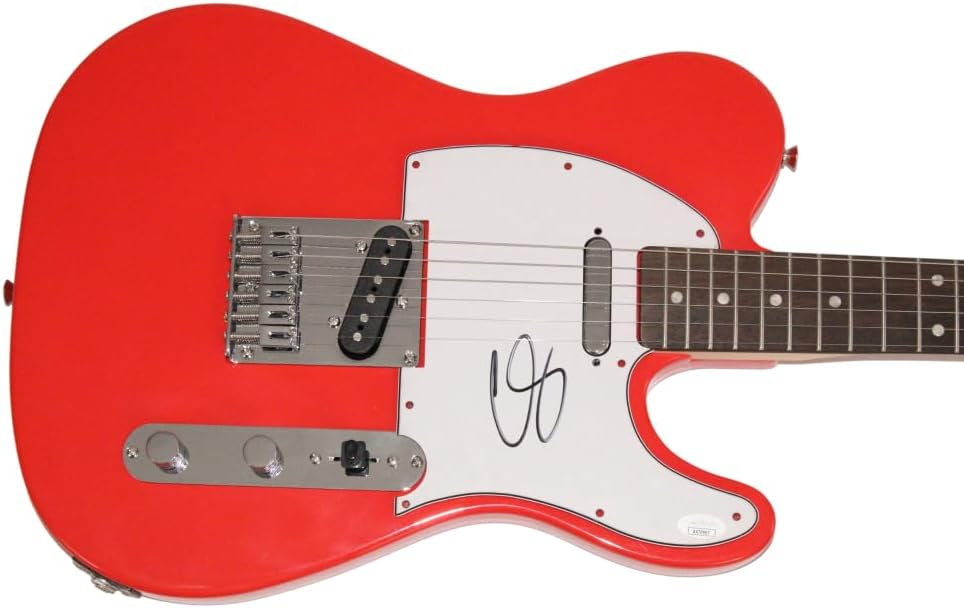 Chris Stapleton Signed Autograph Full Size Red Telecaster Electric Guitar B with James Spence Authentication JSA COA - Country Music Superstar - Traveller From A Room: Volume 1 From A Room: Volume 2 Starting Over Higher