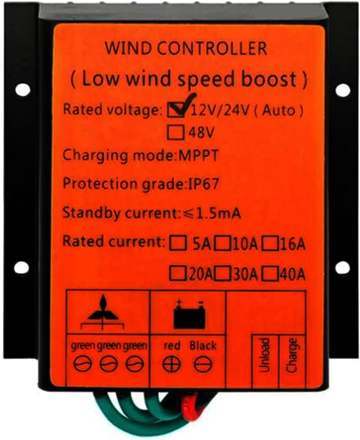 8000W Wind-Solar Hybrid Controller, 12V-220V Wind Turbine Controller Battery Charging Regulator, IP67 Waterproof Suitable for Wind turbines,220v