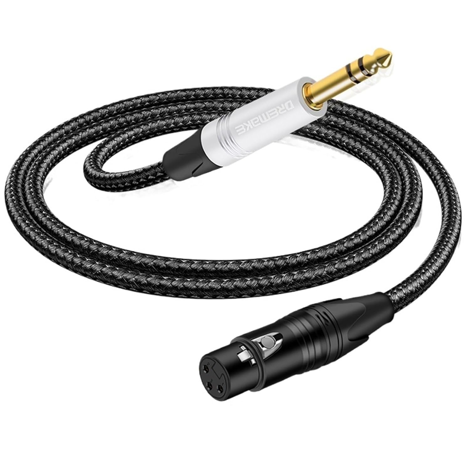XLR Female to 1/4 Inch TRS Cable 6.35mm Balanced Stereo Microphone Cable Quarter Inch to XLR Mic Cord for Audio Mixer Amplifier(15m)