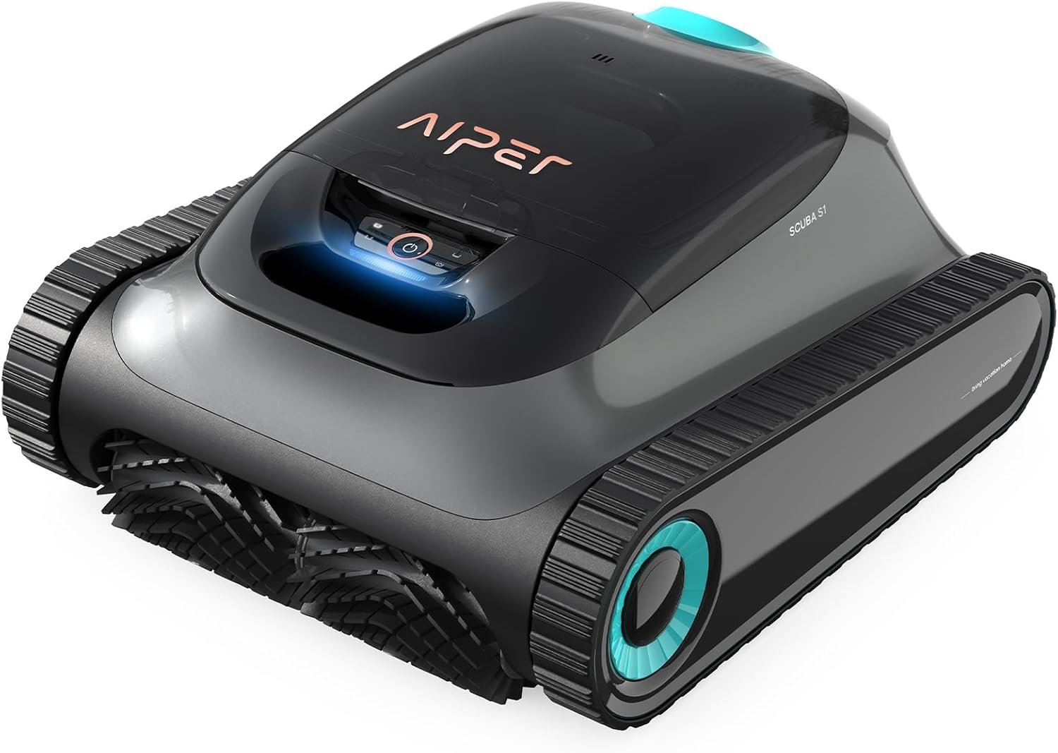 AIPER Scuba S1 Cordless Robotic Pool Cleaner, Pool Vacuum for Inground Pools, Wall and Waterline Cleaning, Smart Navigation for Pools up to 1,600 Sq.ft (Renewed)