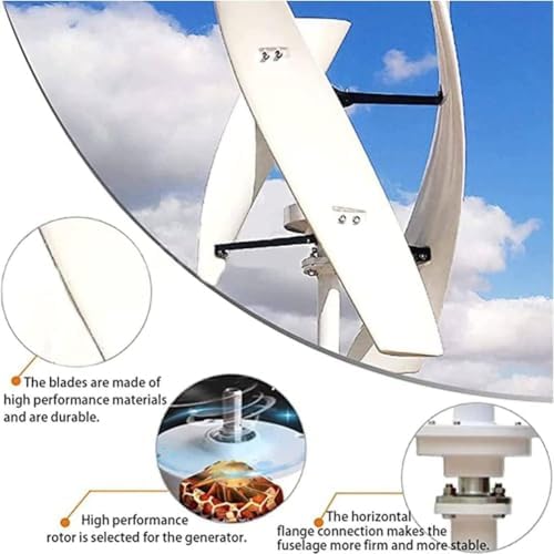 8000W Wind Turbine Generator Kit - 3-Blade Maglev Windmill for Home, RV, Marine & Industrial Use - Efficient Renewable Energy Power System for Off-Grid Solutions