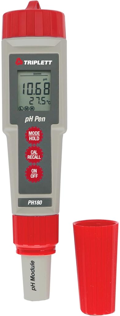 Triplett PH180 Waterproof PH Tester Pen, 0 to 14 pH