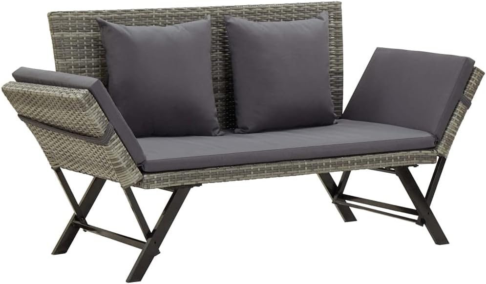 Patio Bench with Cushions 69.3