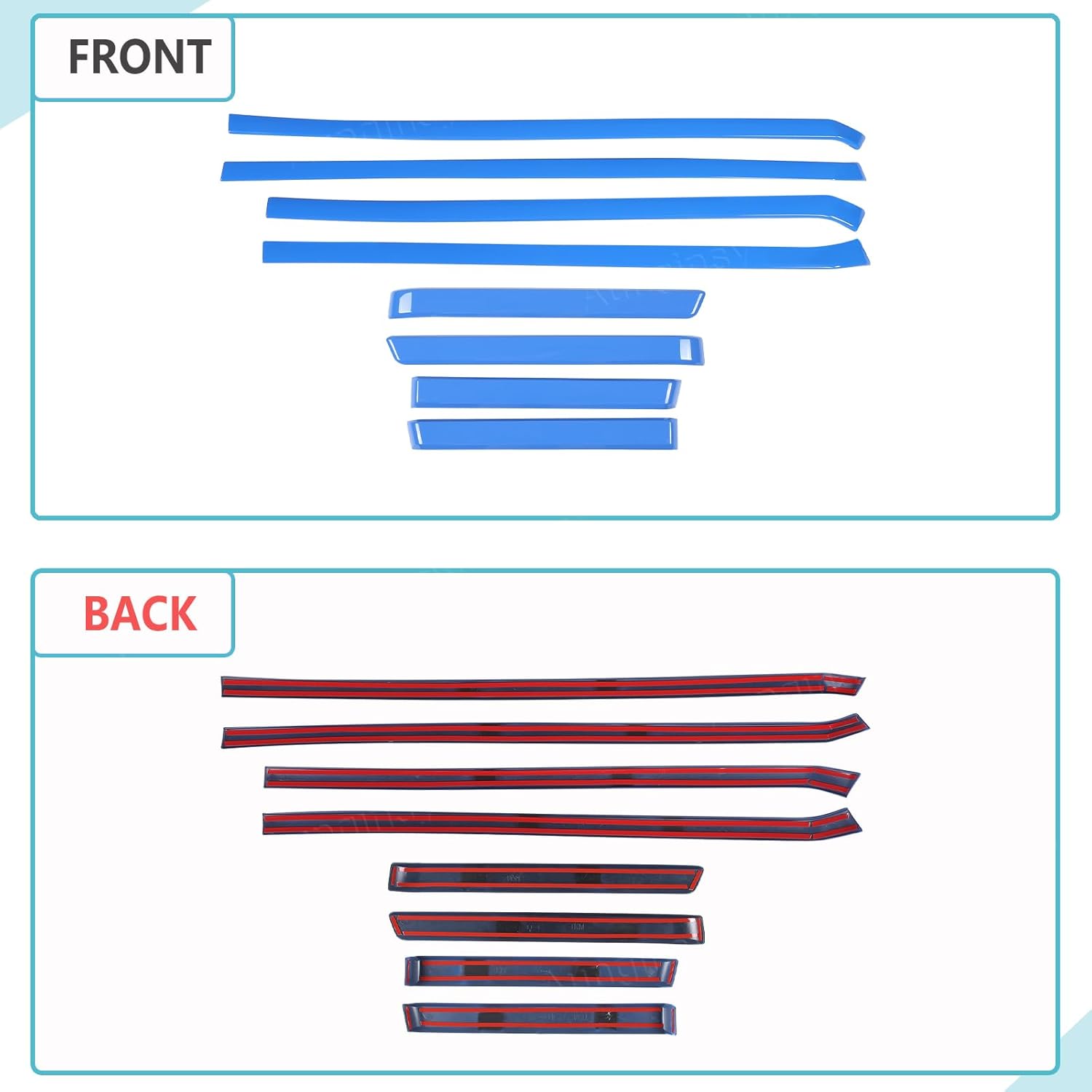 Car Inner Door Panel Trim Strips Kit Compatible with Toyota Tacoma 2024-2026, Front & Rear Door Handle Armrest Side Panel Molding Decorative Cover Protector Accessories, Fit Without TRD Logo Version