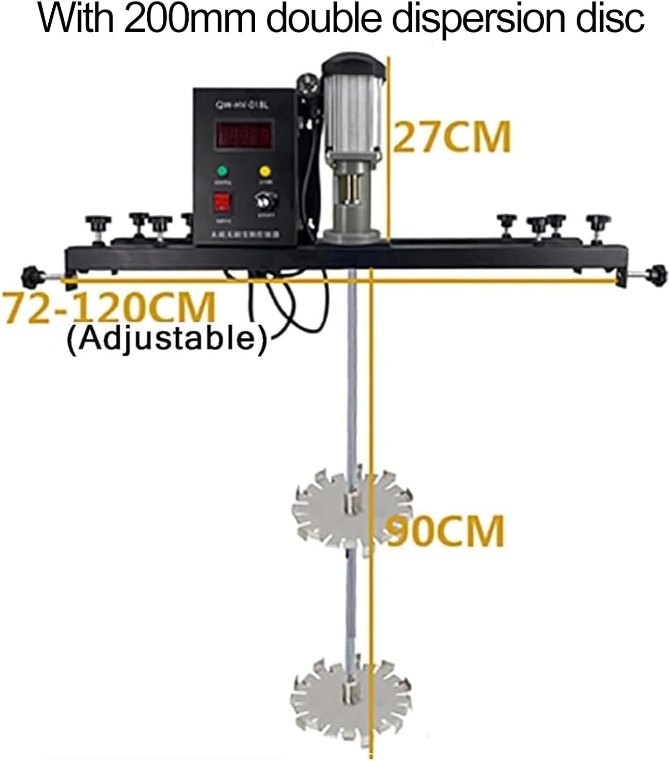 Barrel Drum Stirrer, 1 Ton Paint Stirring Machine, 980W Electric Tank Mixer Machine with Support Hanger, Paint Mixing Equipment for Ink Dissolver Agitator,Pac,Packagec