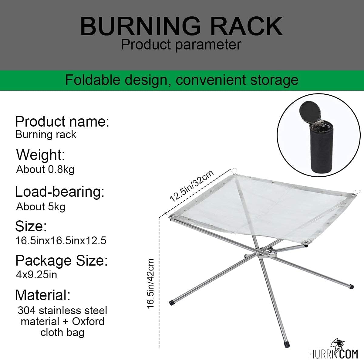 Portable Fire Pit Outdoor Fireplace with Carrying Bag Rollable Stainless Steel Charcoal Mesh and Folding Stands Picnic Bonfire s Wood Burning for Travel Camping and Backyard