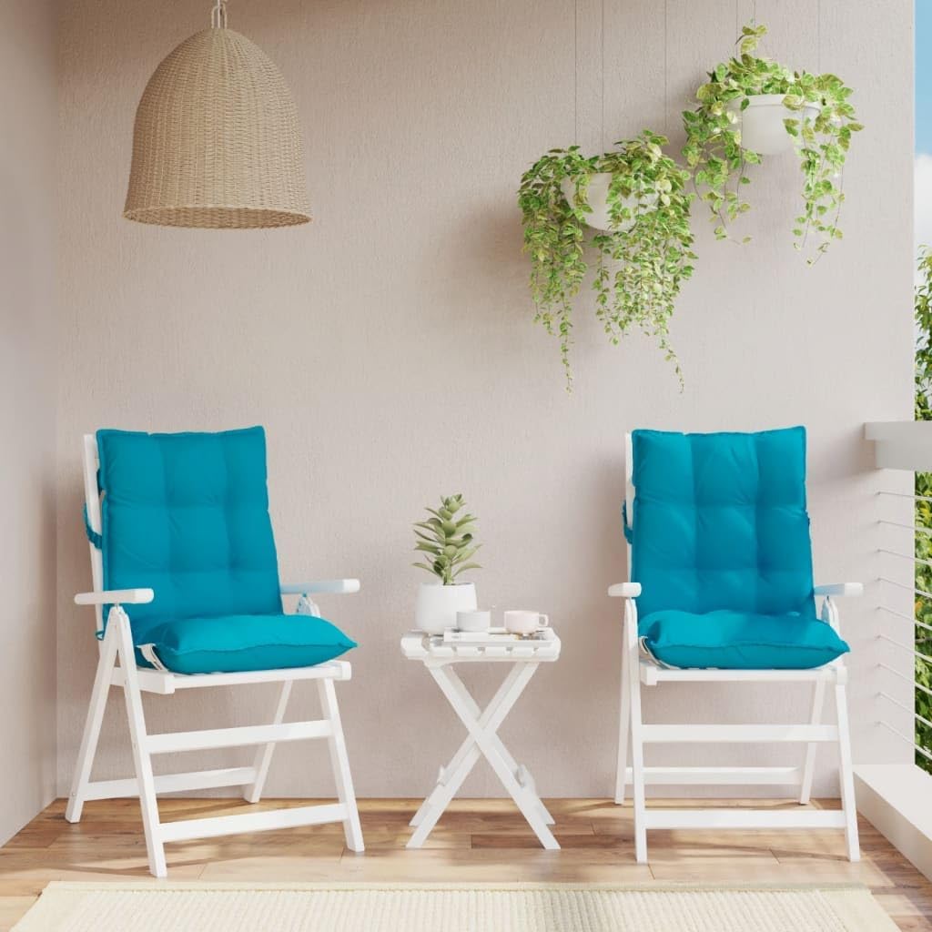 Lowback Chair Cushions 2 pcs Light Blue Oxford Fabric,UltraComfortable Lowback Chair Cushions for Outdoor and Indoor Use Patio Furniture Decor, Furniture Accessories